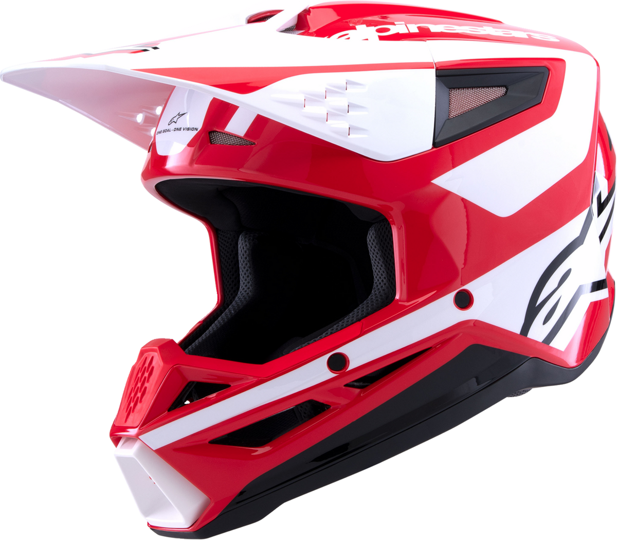 Adult - Alpinestars SM3 Heat Helmet - Gloss Red/White/Black