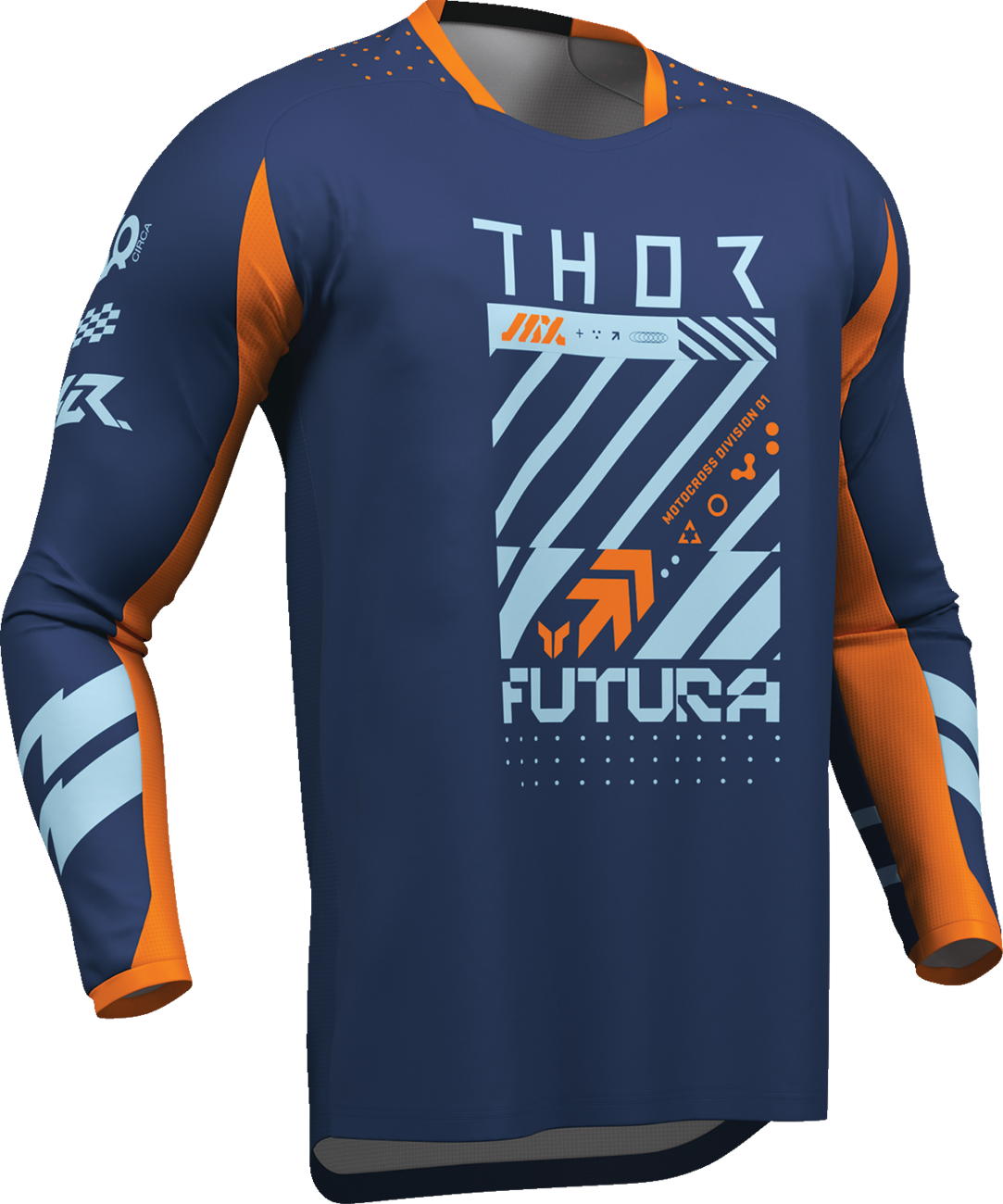 Adult - Thor Launchmode Futura Jersey - Navy/Orange