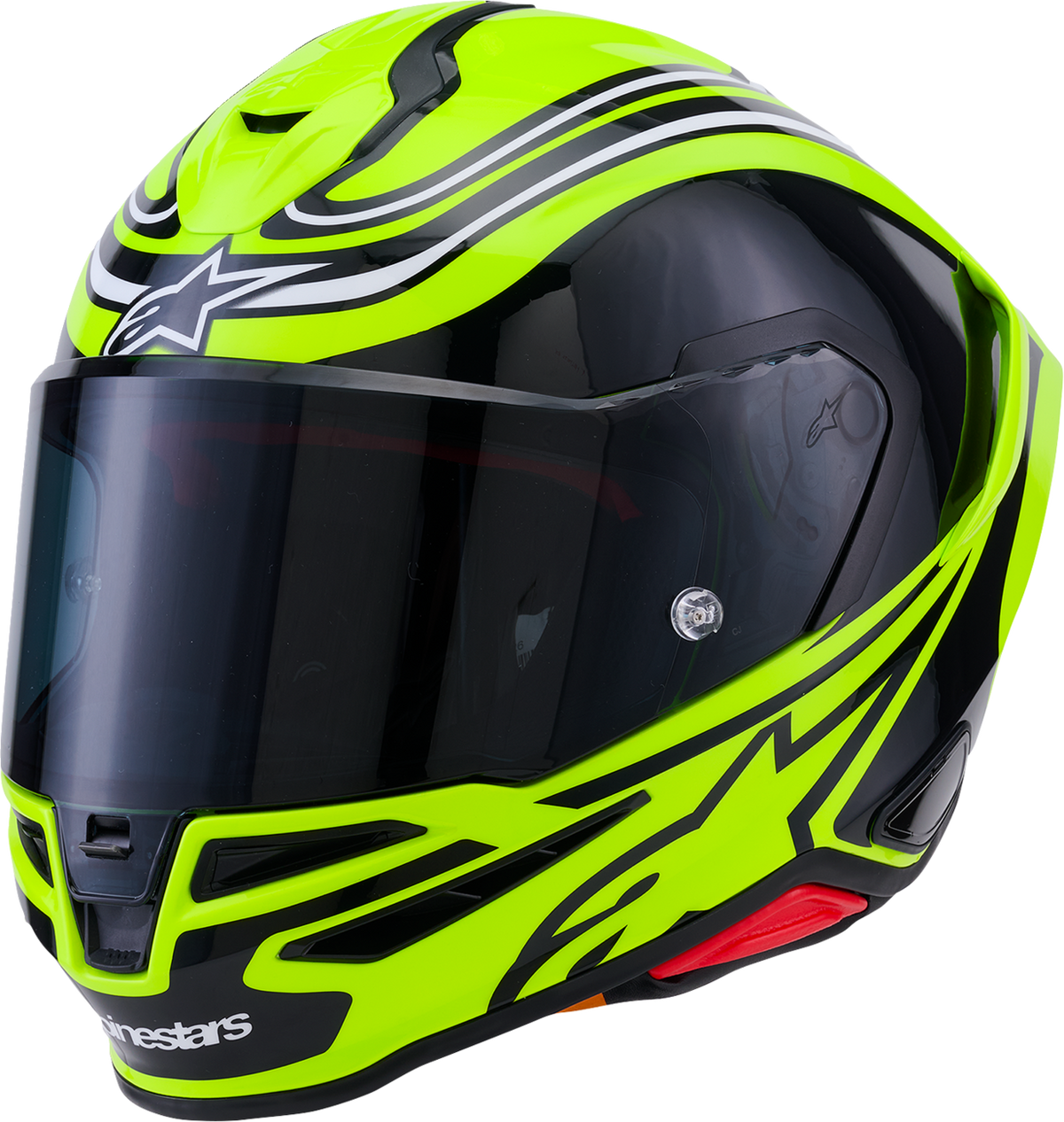 Adult - Alpinestars Supertech R7 Zeal Helmet - Gloss Yellow Fluo/Black/White