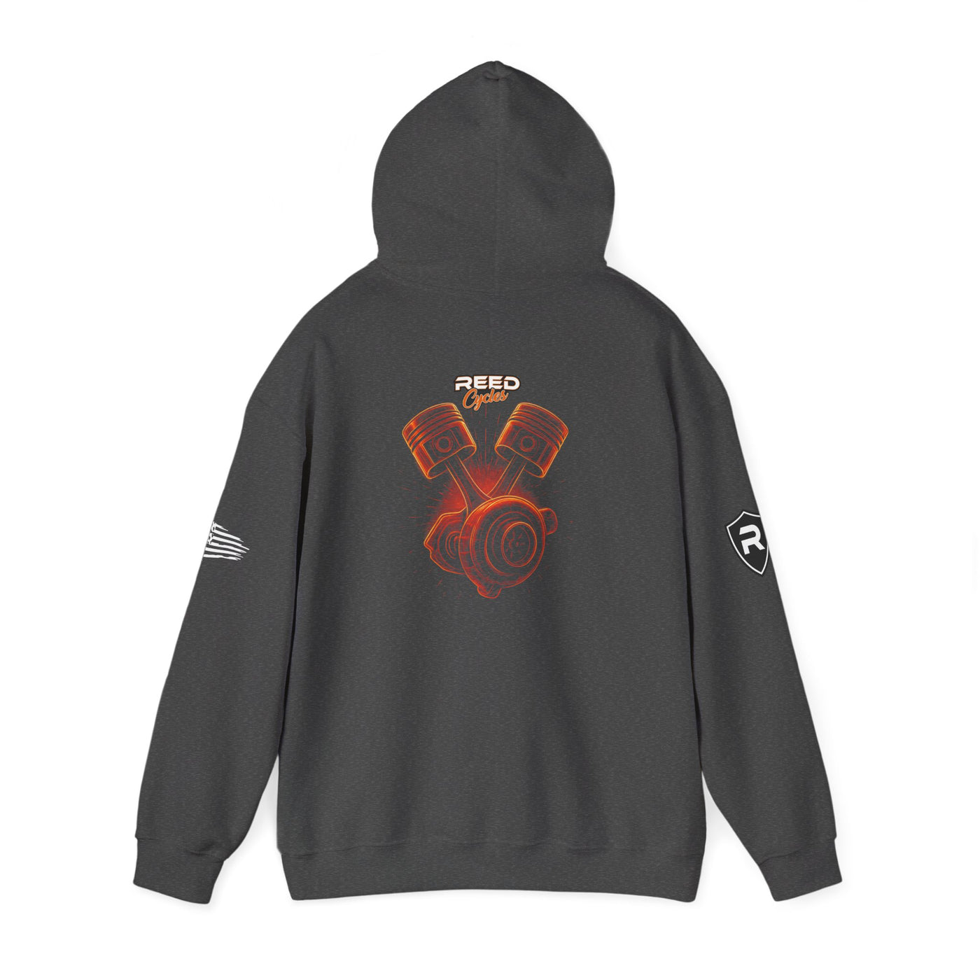 Reed Cycles Boosted Fire Pistons Hooded Sweatshirt