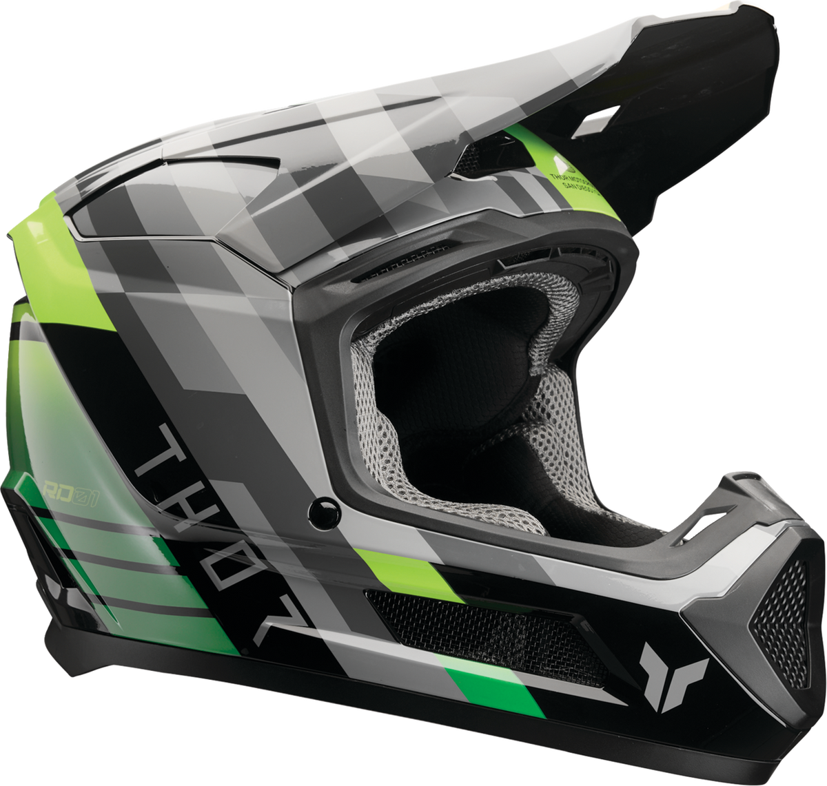 Youth - Thor Fleet Camber Helmet - Black/Green