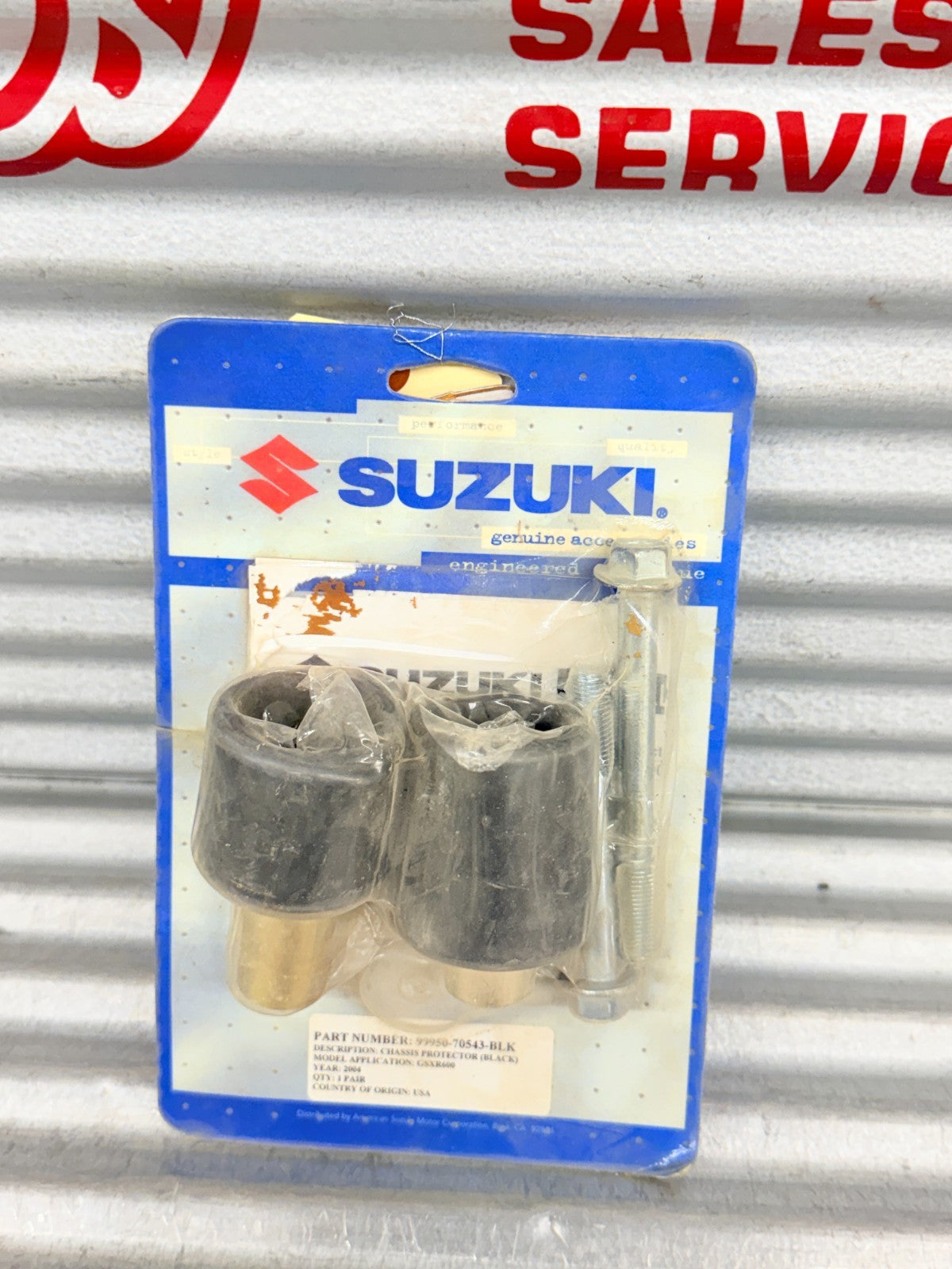 OEM Suzuki 2005 GSX-R1000 Chassis Protectors Frame Sliders 990A0-63001-BLK