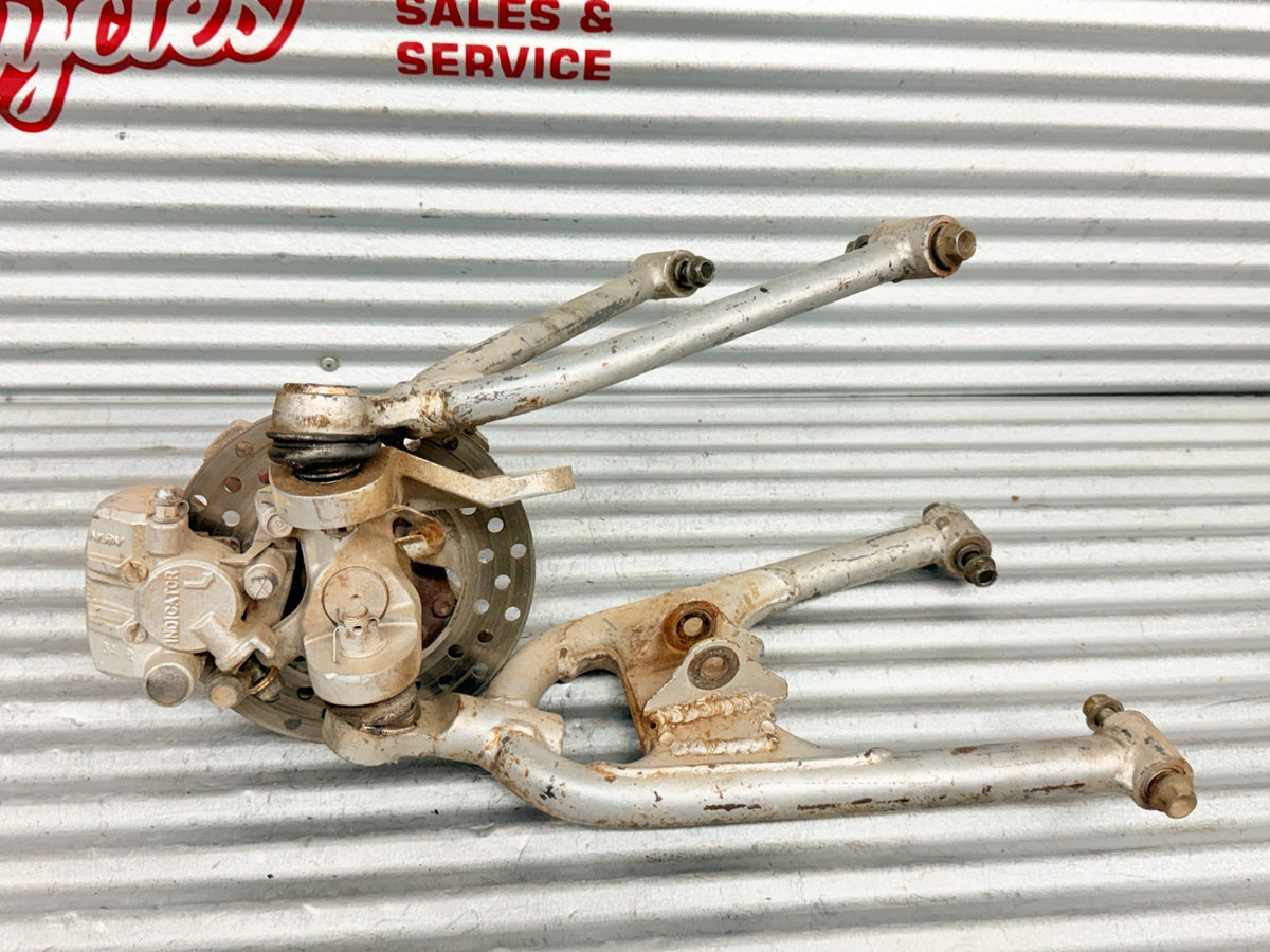 99-04 Honda TRX400EX OEM Right Front A Arms Hub Spindle Brake Assembly