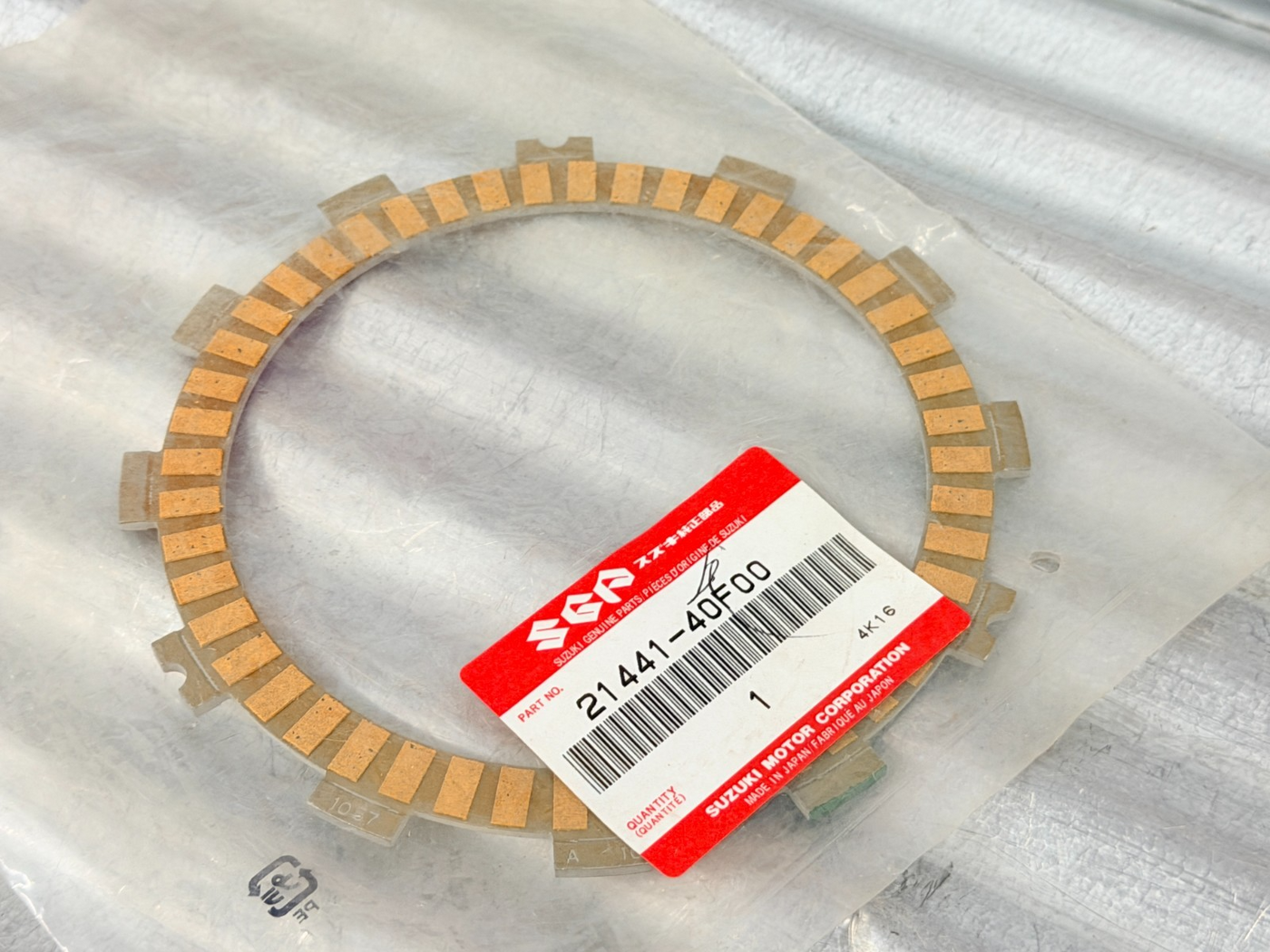 New OEM Suzuki GSX-R1000 01-04 Clutch Friction Drive Plate 21441-40F00