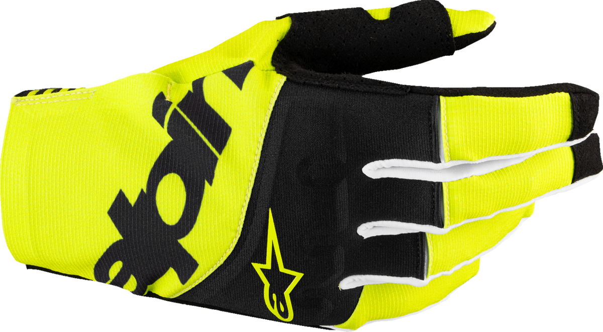 Adult - Alpinestars Techstar MX Gloves - Black/Fluo Yellow