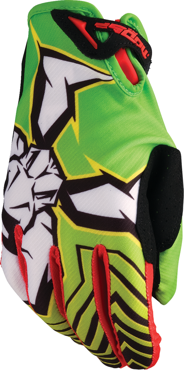 Adult - Moose Agroid™ Pro Gloves - Green/Red