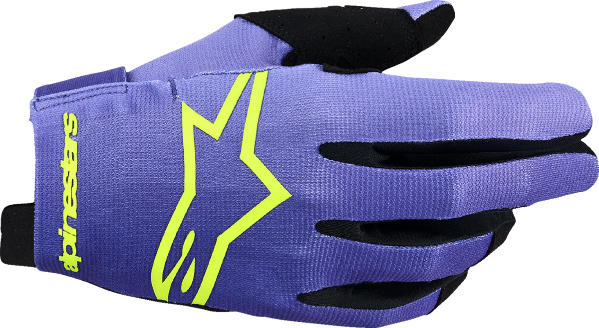 Adult - Alpinestars Radar Gloves - Purple/Fluo Yellow