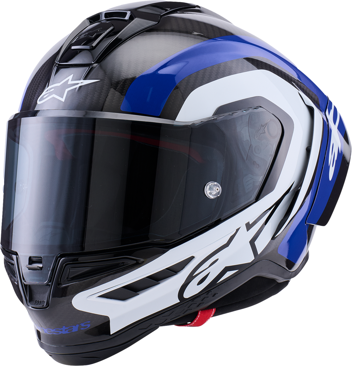 Adult - Alpinestars Supertech R10 Arius Helmet - Gloss Black/White/Blue