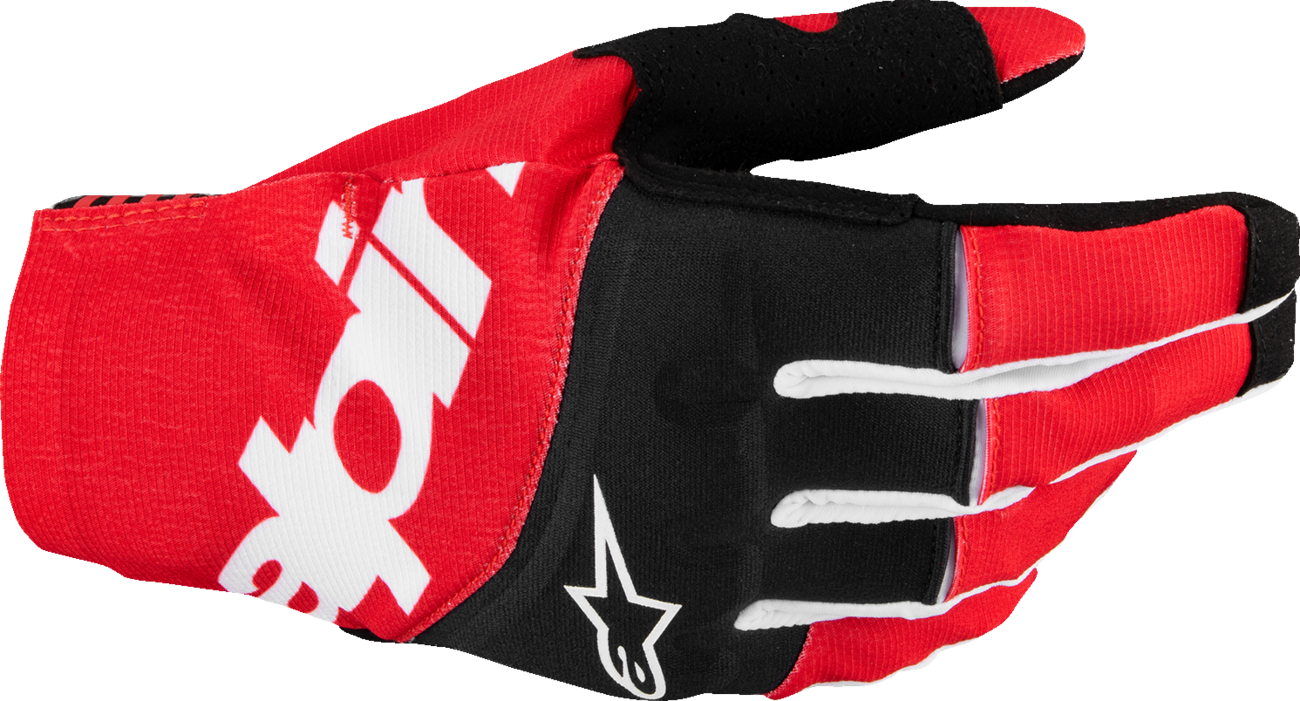 Adult - Alpinestars Techstar MX Gloves - Black/Bright Red