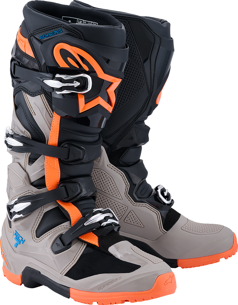 Adult - Alpinestars Tech 7 Enduro Boots - Black/Light Gray/Bright Red