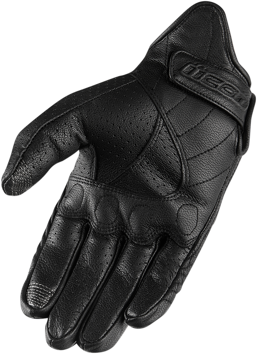 Adult - Icon Pursuit Classic™ Perforated Gloves - Black