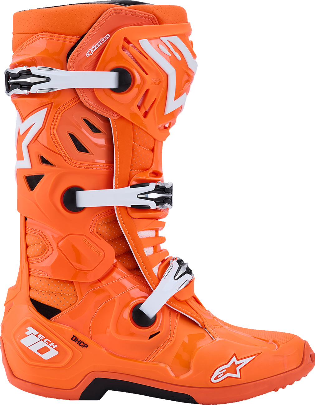 Adult - Alpinestars Tech 10 Supervented Boots - Fluorescent Orange/Black/White