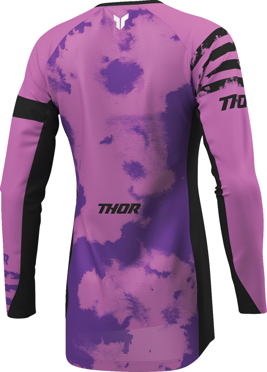 Adult - Thor Women's Launchmode Bleach Jersey - Black/Orchid