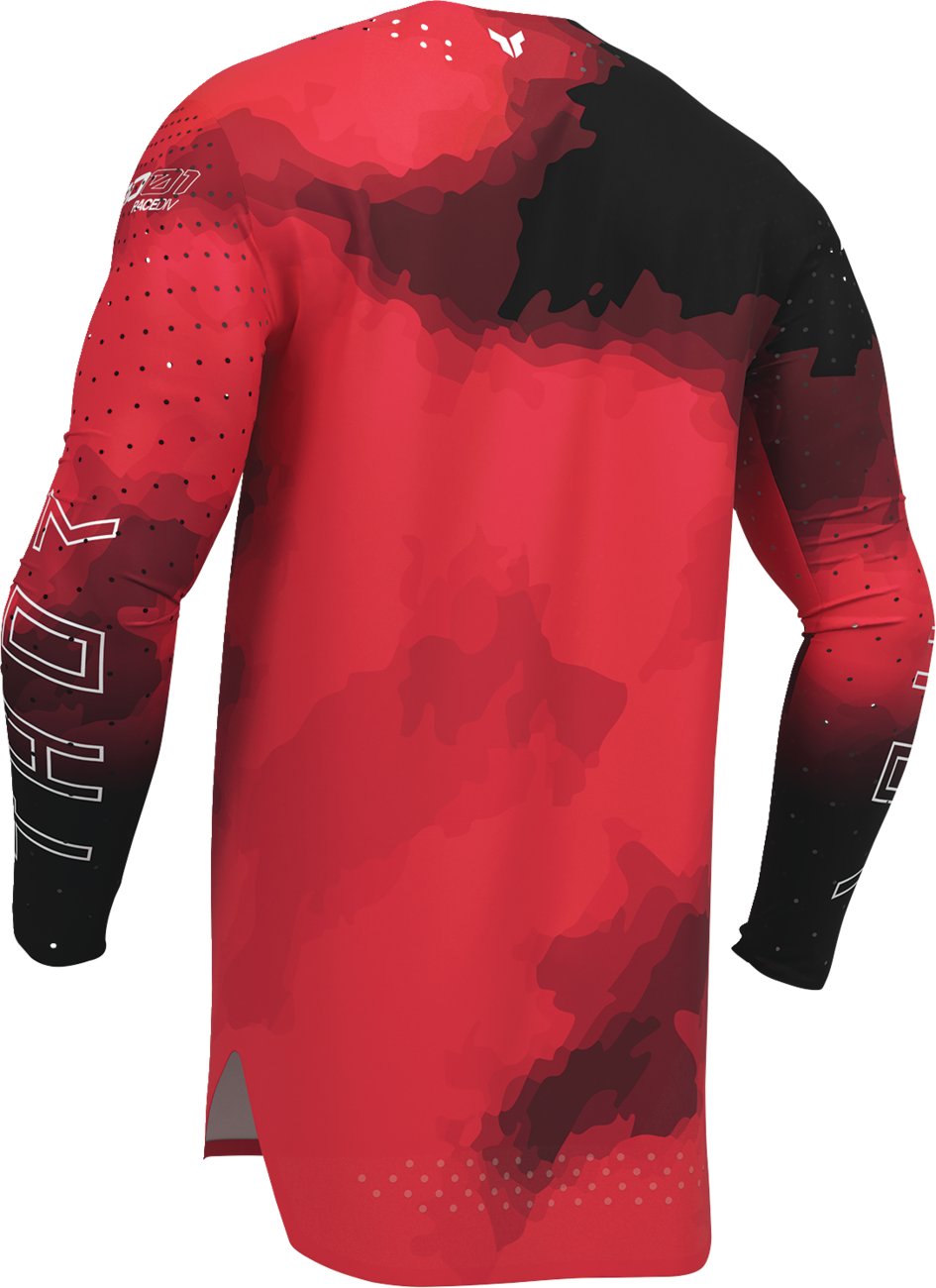 Adult - Thor Sportmode Carbon Jersey - Black/Red