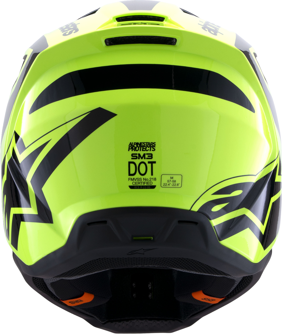 Adult - Alpinestars SM3 Heat Helmet - Gloss Yellow Fluo/Black
