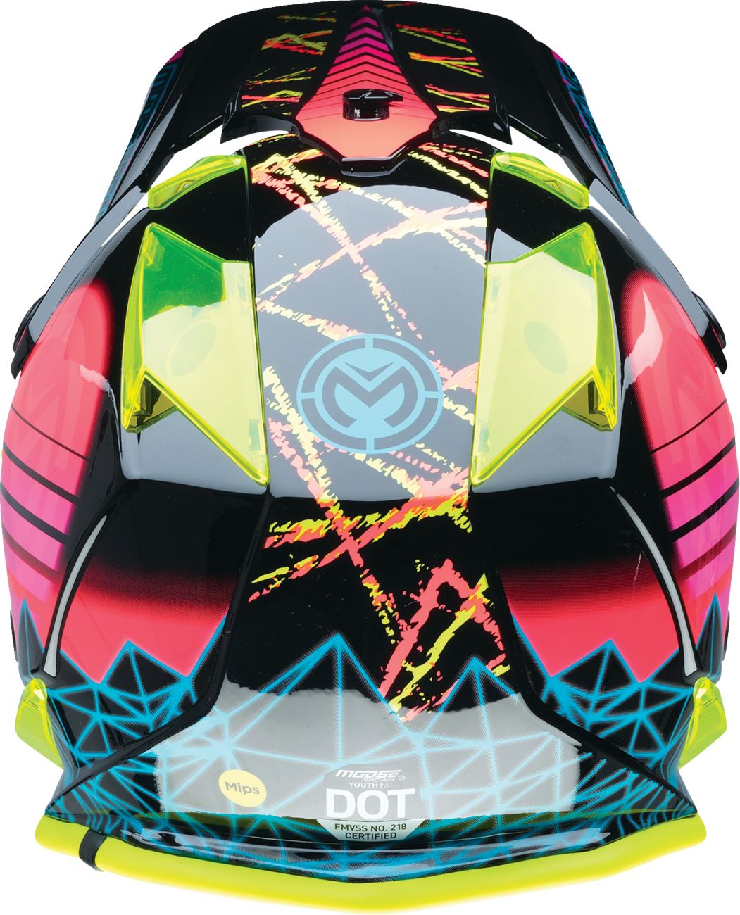 Youth - Moose F.I. Vaporwave MIPS® Helmet - Black/Pink/Yellow