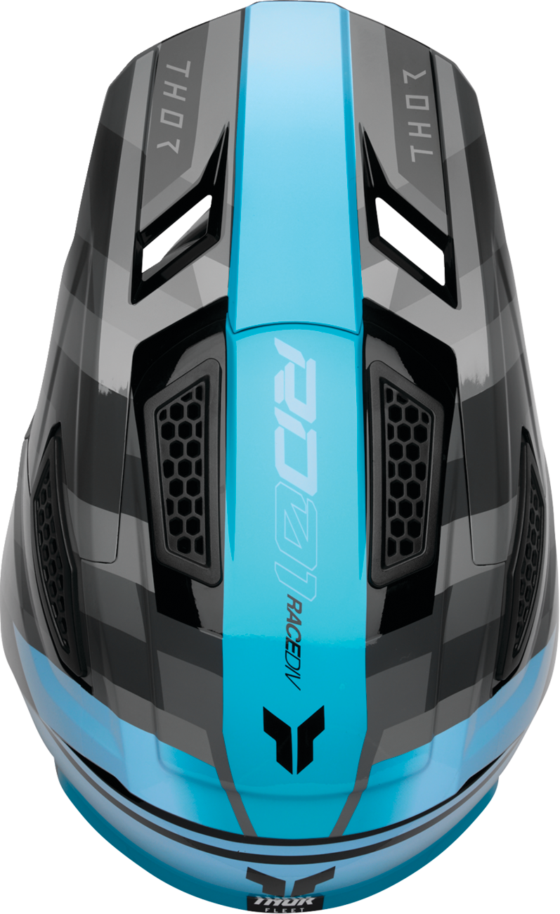 Adult - Thor Fleet Camber Helmet - Black/Teal