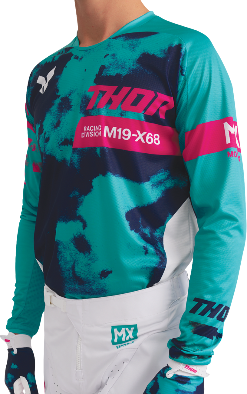 Adult - Thor Launchmode Bleach Jersey - White/Aqua