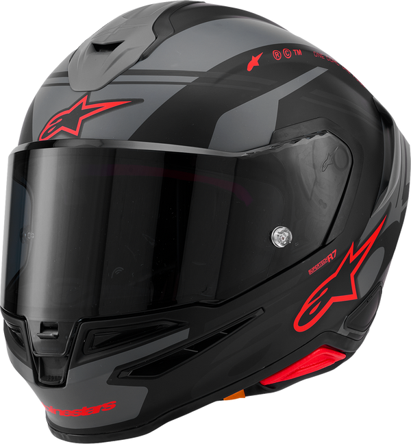 Adult - Alpinestars Supertech R7 A-Core Helmet - Matte Black/Gray/Red