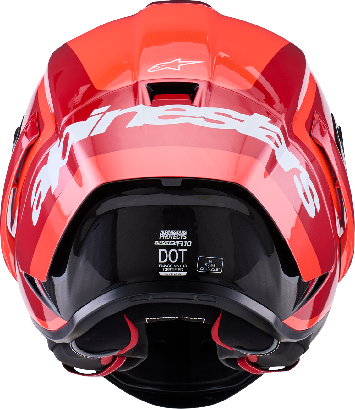 Adult - Alpinestars Supertech R10 Arius Helmet - Black/White/Double Red