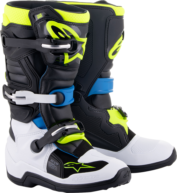 Youth - Alpinestars Tech 7S Boots - Black/Blue/Yellow