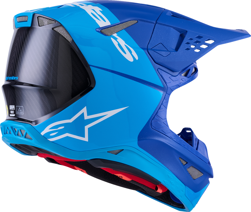 Adult - Alpinestars Supertech M10 Flood MIPS® Helmet - Blue/Black Carbon