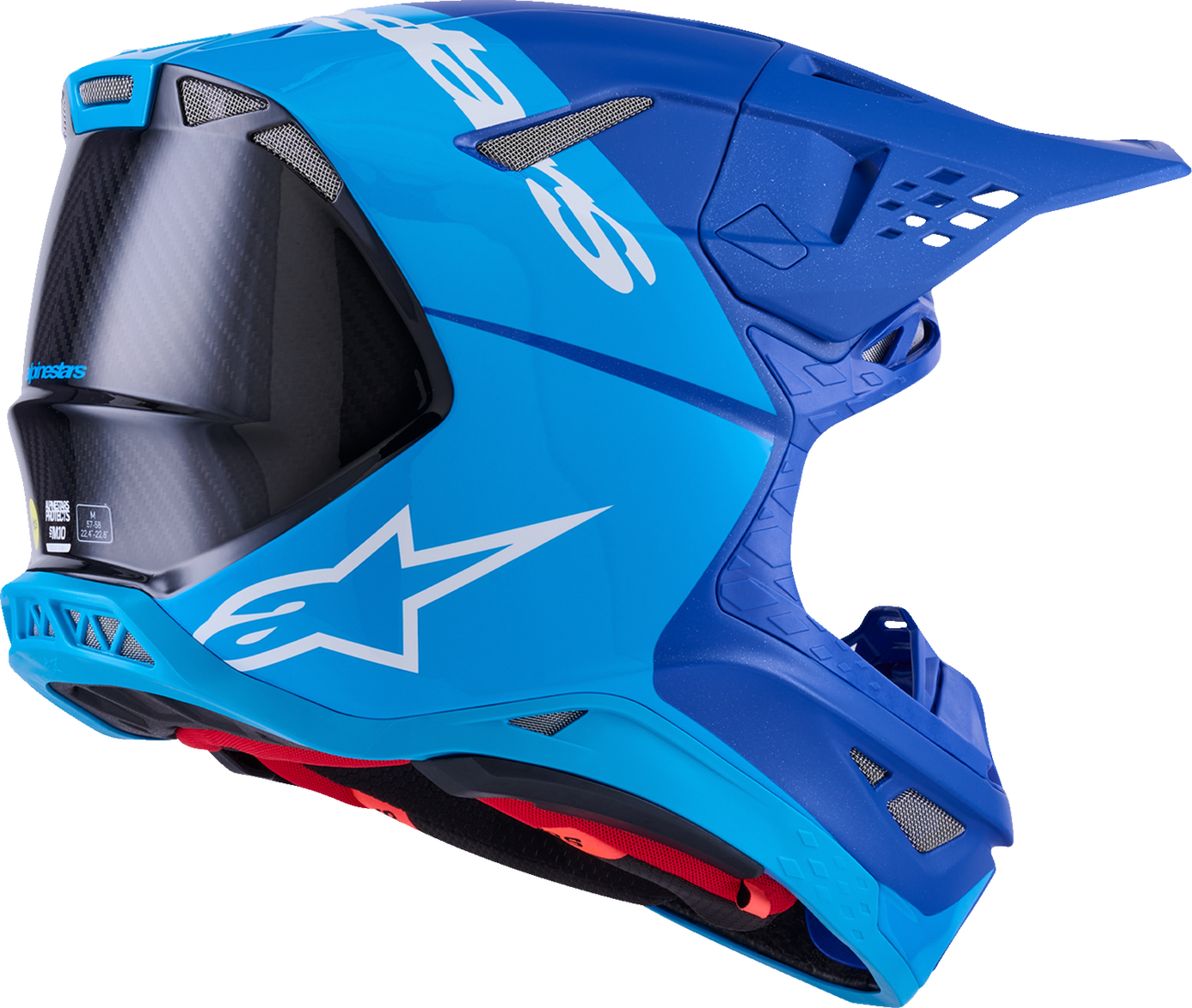 Adult - Alpinestars Supertech M10 Flood MIPS® Helmet - Blue/Black Carbon