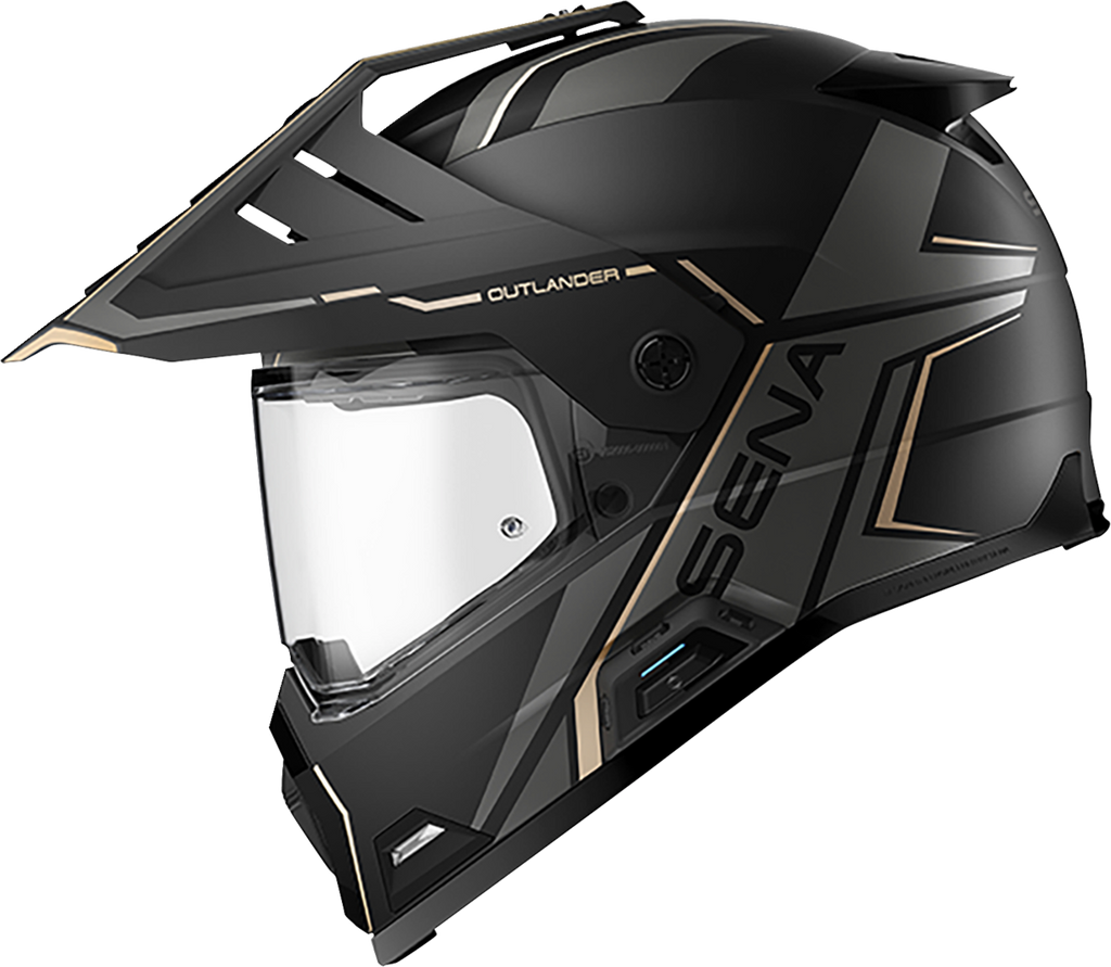 Adult - Sena Outlander Helmet - Matte Black