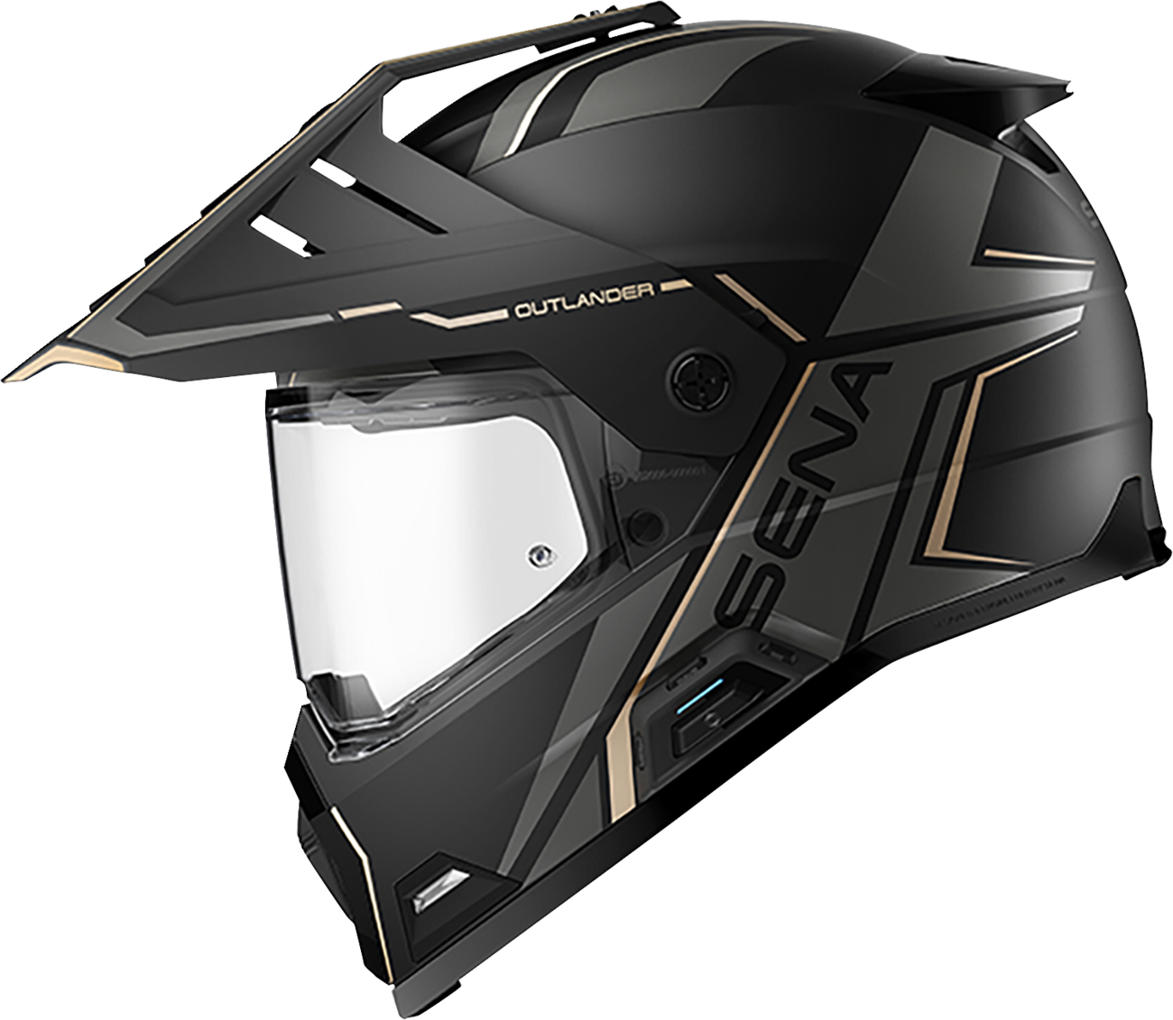 Adult - Sena Outlander Helmet - Matte Black