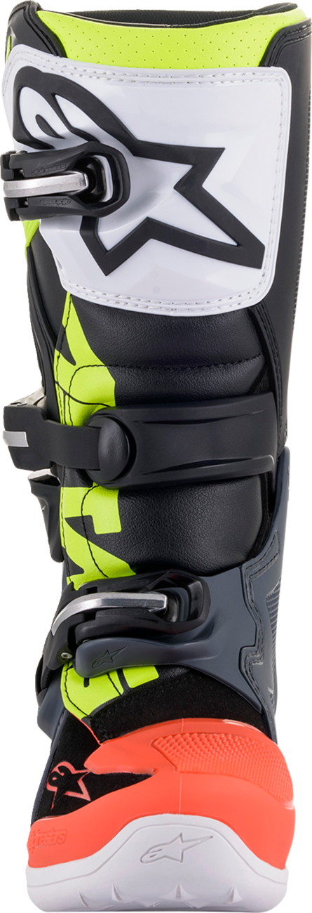 Youth - Alpinestars Tech 7S Boots - Black/Gray/Red/White/Yellow