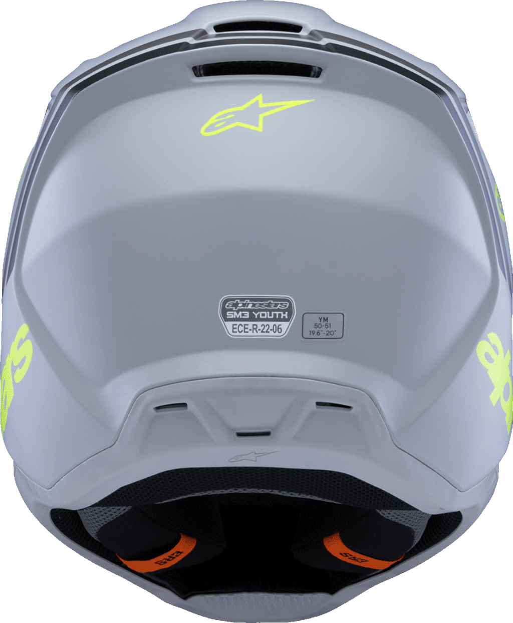 Youth - Alpinestars SM3 Radium Helmet - Matte Gray/Black/Yellow Fluo