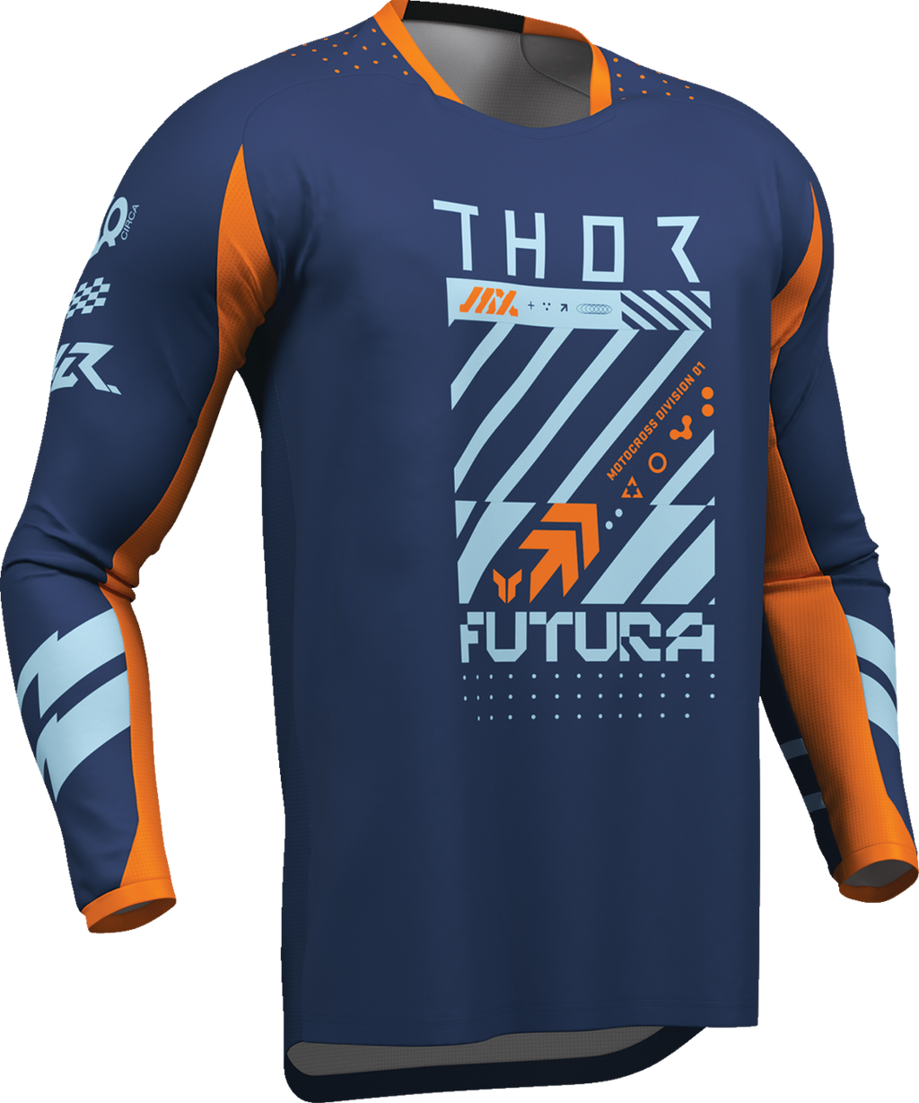 Adult - Thor Launchmode Futura Jersey - Navy/Orange