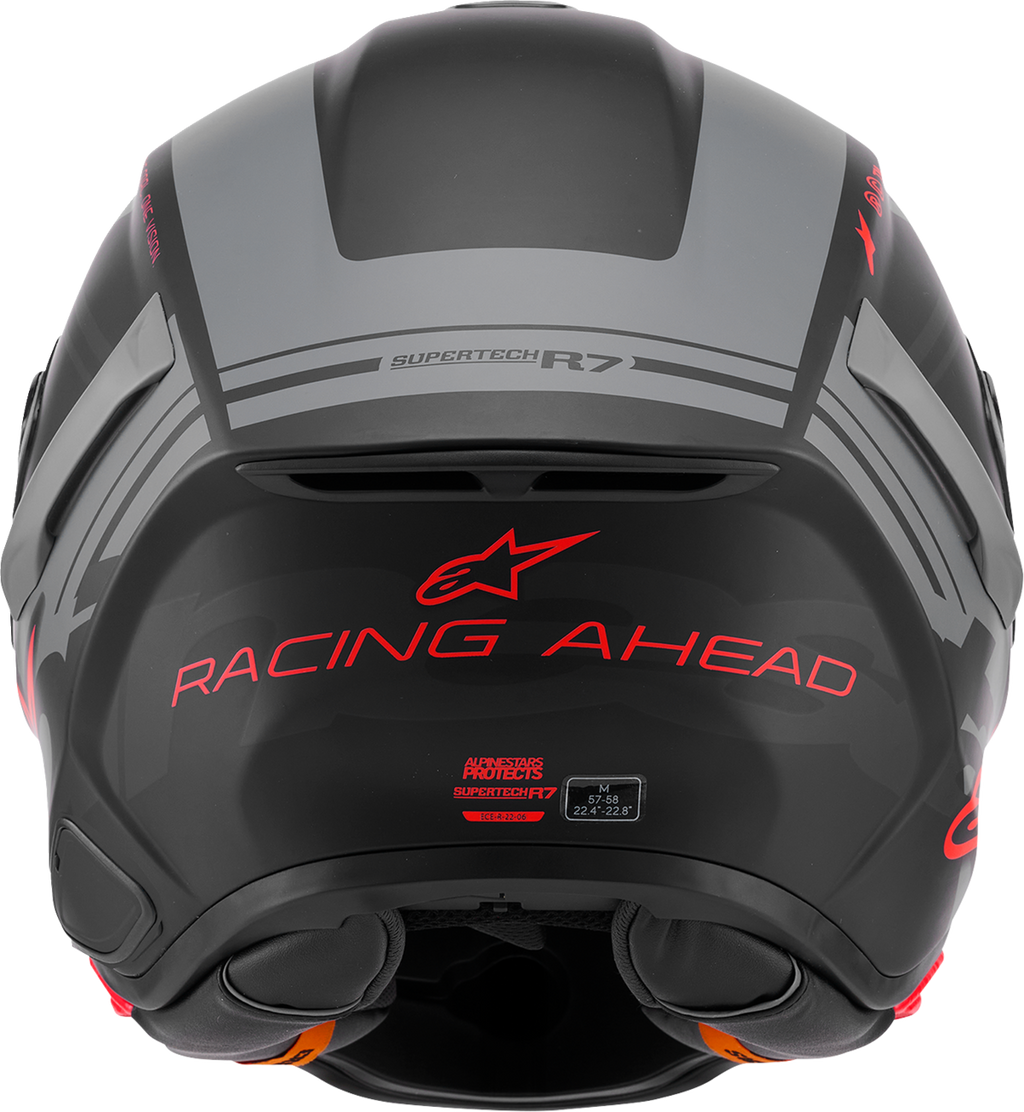 Adult - Alpinestars Supertech R7 A-Core Helmet - Matte Black/Gray/Red