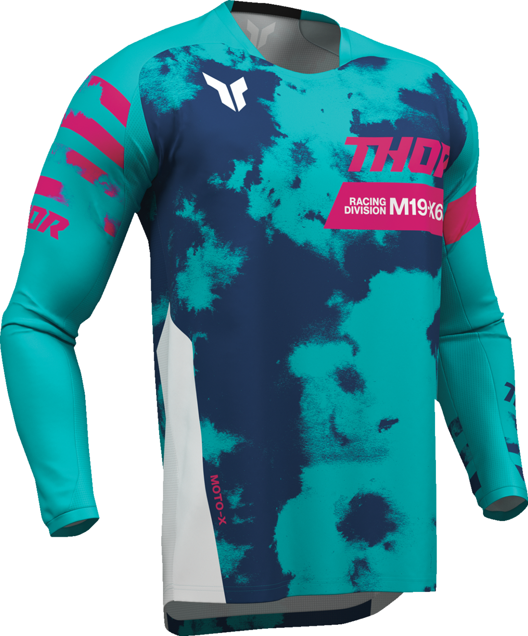 Youth - Thor Launchmode Bleach Jersey - White/Aqua