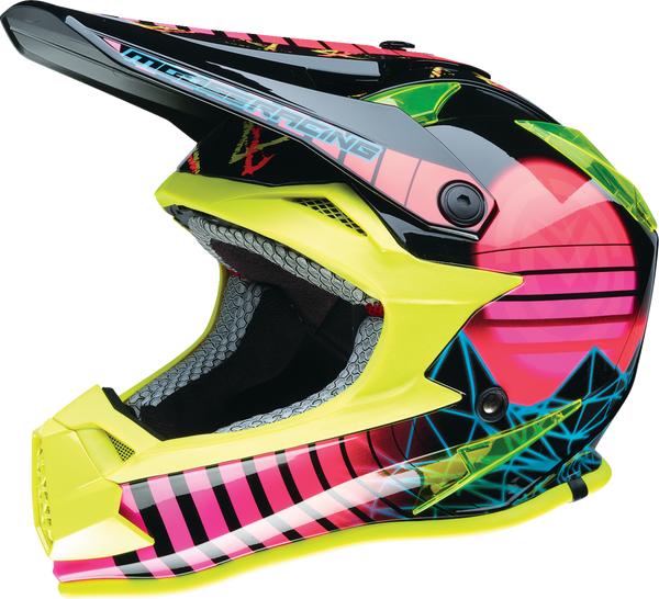 Youth - Moose F.I. Vaporwave MIPS® Helmet - Black/Pink/Yellow