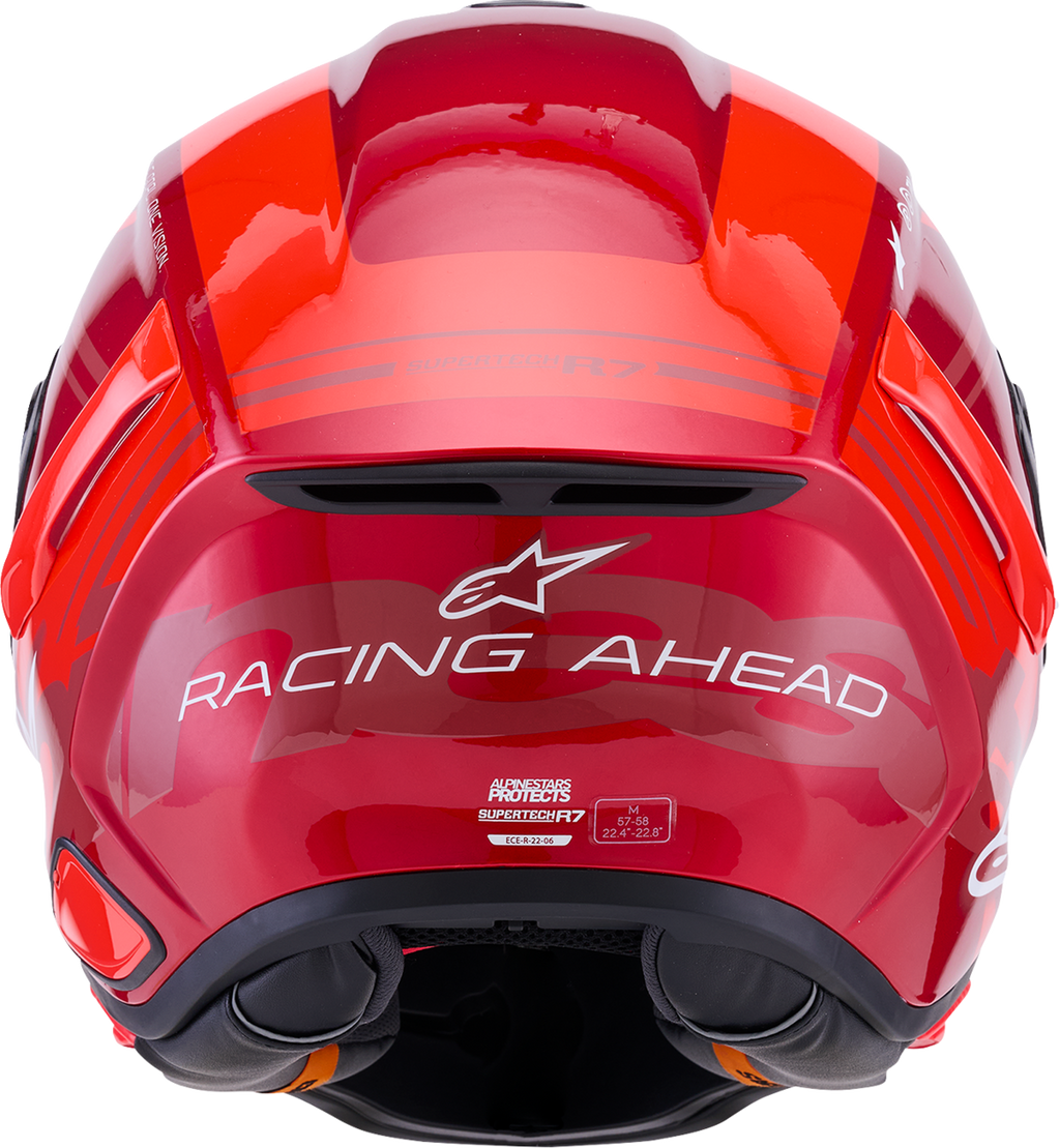 Adult - Alpinestars Supertech R7 A-Core Helmet - Gloss Red/White