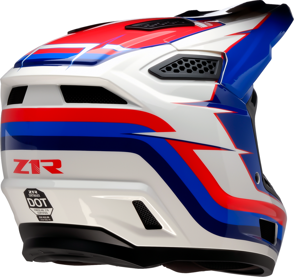 Adult - Z1R Dirt Maxx Vortex Helmet - Red/White/Blue