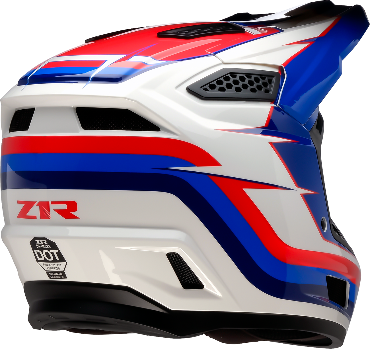 Adult - Z1R Dirt Maxx Vortex Helmet - Red/White/Blue