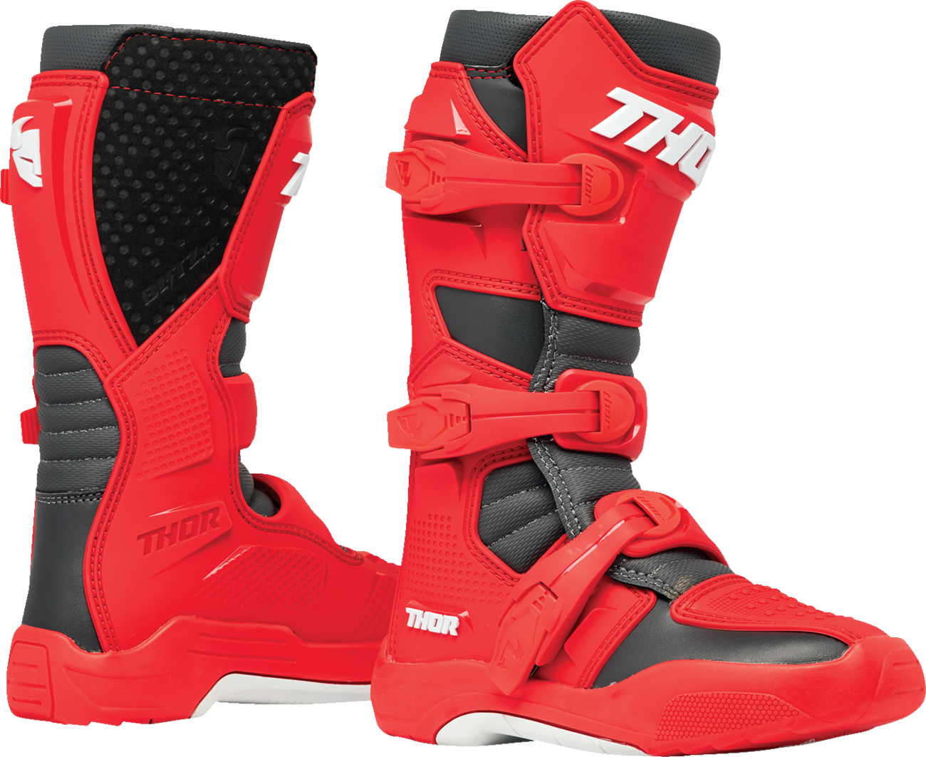 Youth - Thor Blitz XR Boots - Red/Charcoal