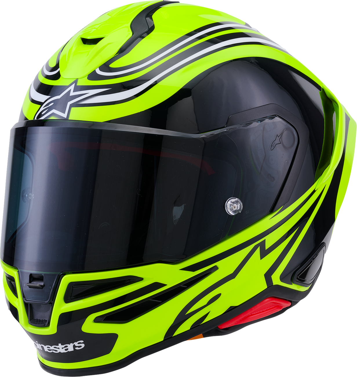 Adult - Alpinestars Supertech R7 Zeal Helmet - Gloss Yellow Fluo/Black/White