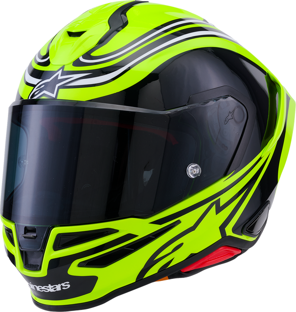 Adult - Alpinestars Supertech R7 Zeal Helmet - Gloss Yellow Fluo/Black/White