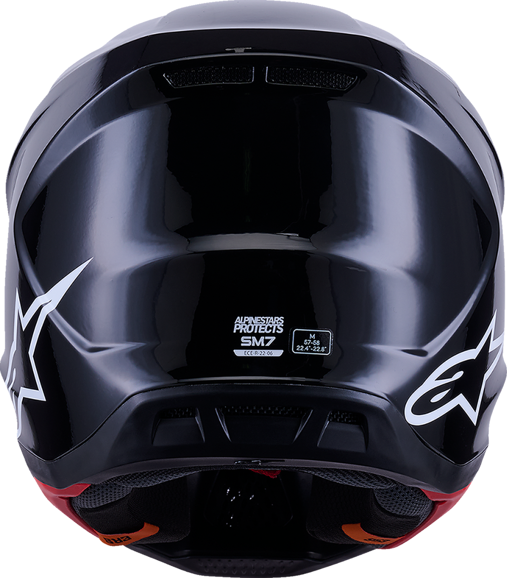 Adult - Alpinestars SM7 Solid Helmet - Gloss Black