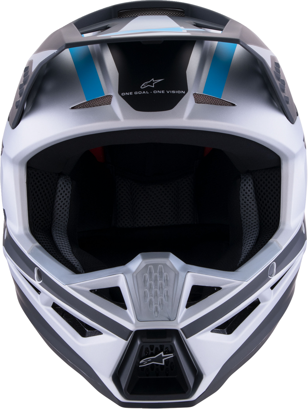 Adult - Alpinestars SM3 Heat Helmet - Matte Silver/Blue/Black
