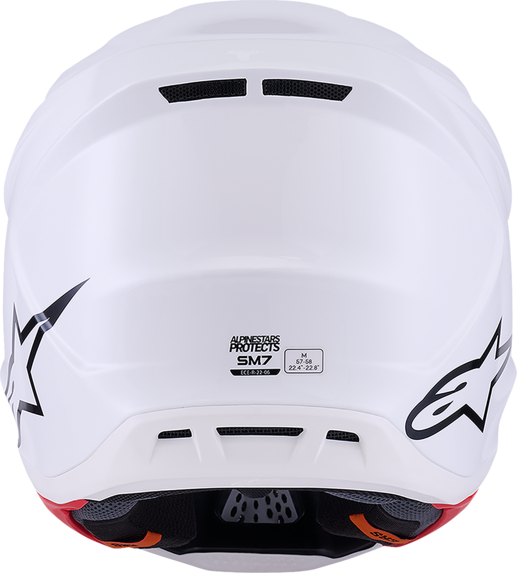 Adult - Alpinestars SM7 Solid Helmet - Gloss White