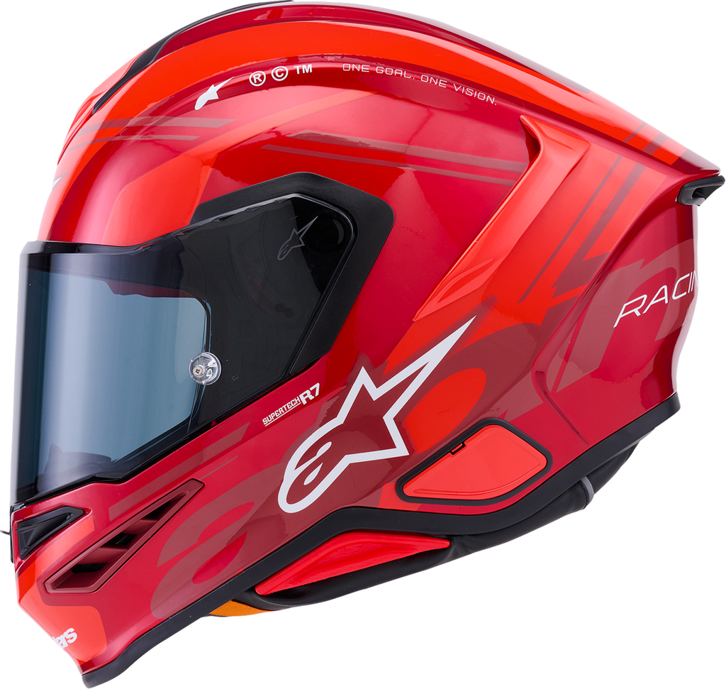 Adult - Alpinestars Supertech R7 A-Core Helmet - Gloss Red/White