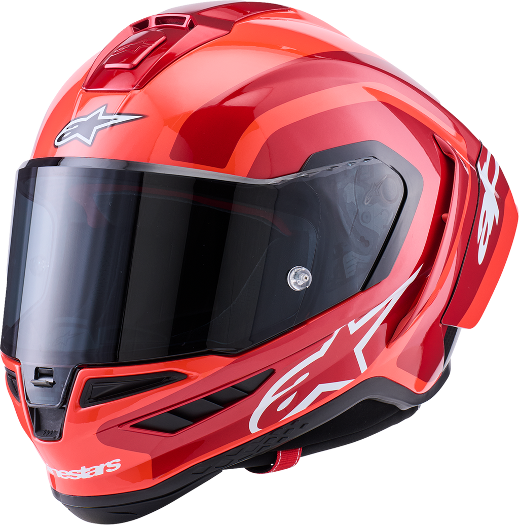 Adult - Alpinestars Supertech R10 Arius Helmet - Black/White/Double Red