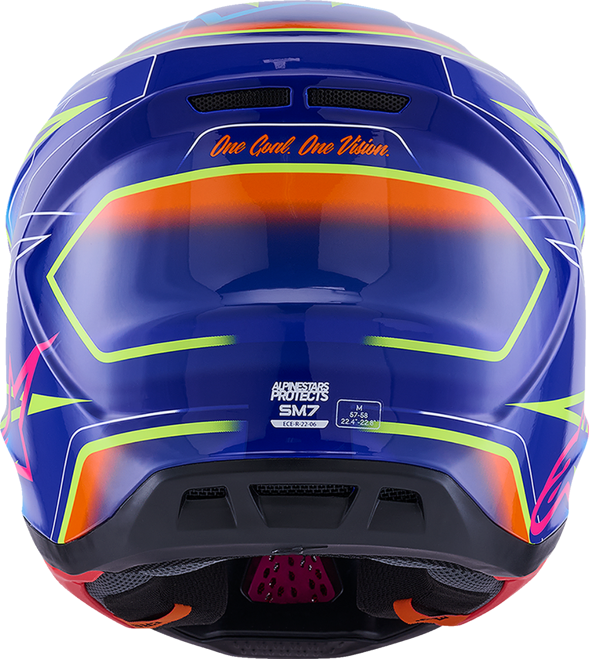 Adult - Alpinestars SM7 Cast Helmet - Gloss/Blue/Pink/Yellow Fluo