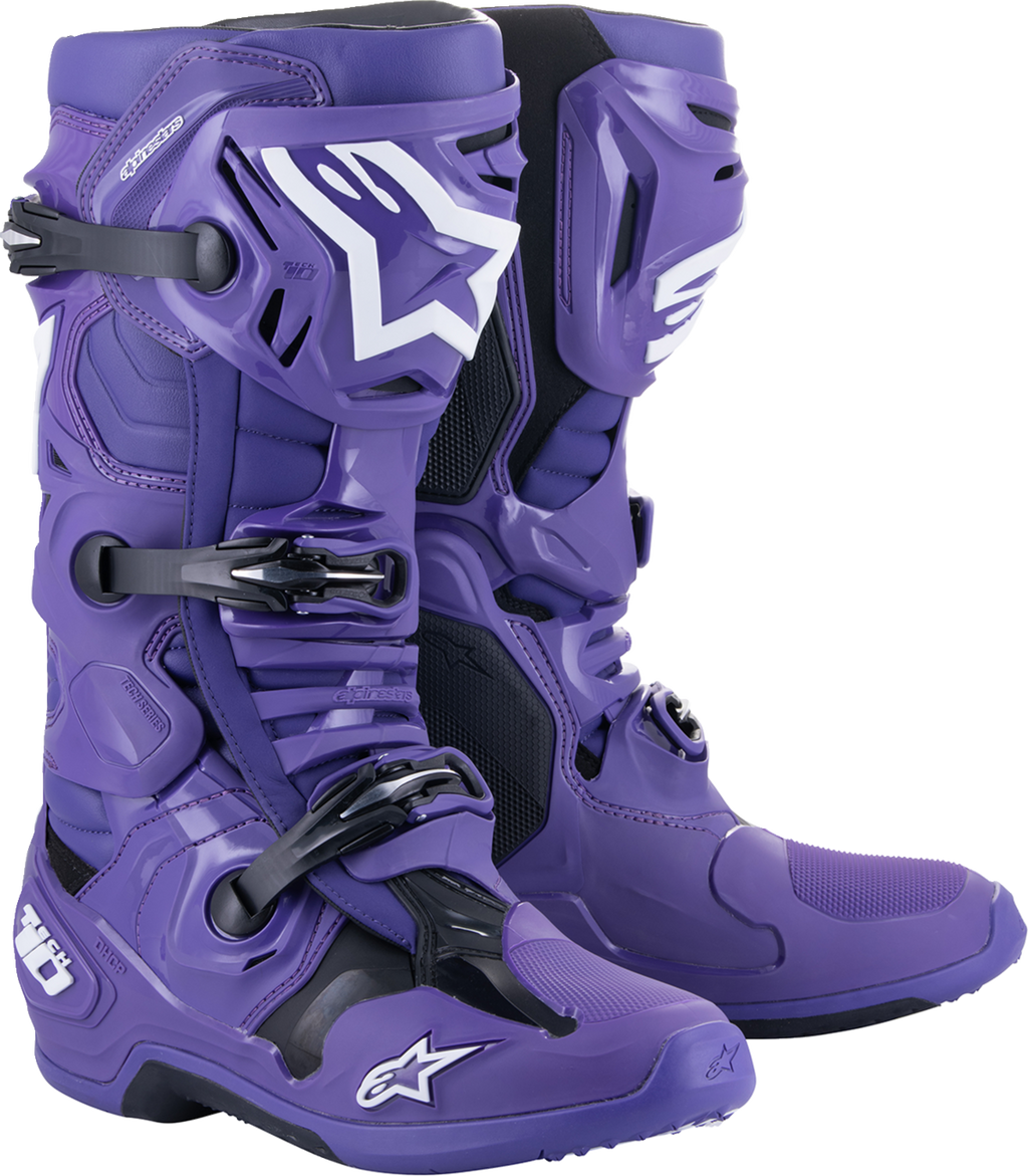Adult - Alpinestars Tech 10 Boots - Purple/Black