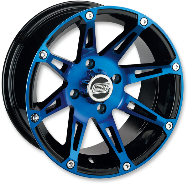 Moose 387X Wheel - Anodized Blue/Black
