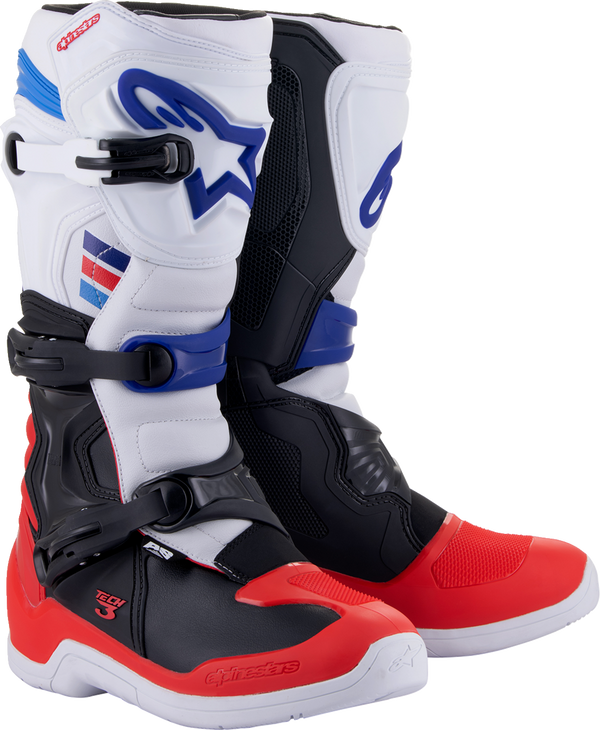 Adult - Alpinestars Tech 3 Boots - White/Red/Black